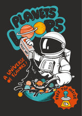 Planets Pops Milky Way Astronaut Wall Poster (Astronauts sky walker poster)