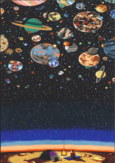 Lightyears From Home Cosmic Camping Wall Poster (Astronauts sky walker poster)