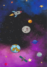 The Final Embrace Cosmic Galaxy Wall Poster (Astronauts sky walker poster)