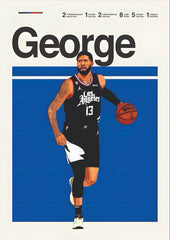 Los Angeles Number 13 Basketball Star Wall Poster (Basket ball poster)