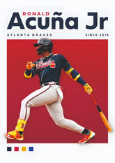 Atlanta Number 13 Baseball Power Hitter Wall Poster (baseball poster)