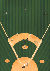 Perfect Game Minimalist Baseball Field Wall Poster (baseball poster)