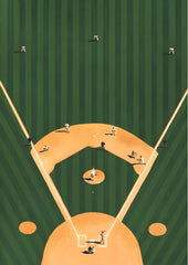 Perfect Game Minimalist Baseball Field Wall Poster (baseball poster)