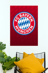FC Bayern Munich Football Club Logo Wall Poster (baseball poster)