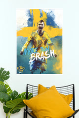 Sweden Number 10 Football Warrior Wall Poster (baseball poster)
