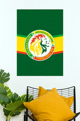Senegal Football Federation Green Logo Wall Poster (Football poster)