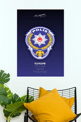 Türkiye General Directorate of Security Emblem Wall Poster (Football poster)