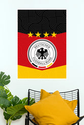 Germany Four-Star Football Federation Crest Wall Poster (Football poster)