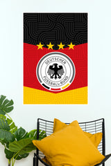 Germany Four-Star Football Federation Crest Wall Poster (Football poster)