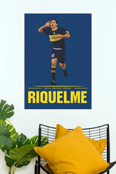 Boca Juniors Number 10 Football Legend Blue & Gold Wall Poster (Football poster)