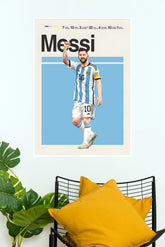 Messi Number 10 World Champion Celebration Wall Poster (Football poster)