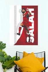 Number 11 Red Football Star Celebration Wall Poster (Football poster)