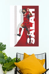 Number 11 Red Football Star Celebration Wall Poster (Football poster)