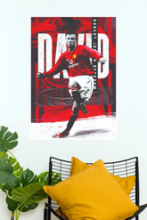 Red Number 7 Football Legend Action Wall Poster (Football poster)