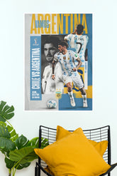 Rodrigo De Paul Number 7 Argentina Football Collage Wall Poster (Football poster)