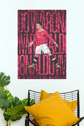 Born to Rule Number 7 Red Football Star Wall Poster (Football poster)