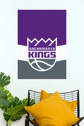 Sacramento Kings Purple and Grey Basketball Logo Wall Poster (Football poster)