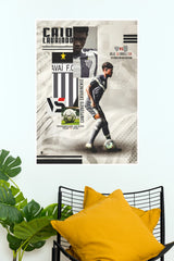 Brazilian Black and White Football Matchday Collage Wall Poster (Football poster)