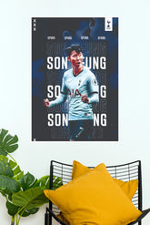 Son Heung-min Number 7 Spurs Football Celebration Wall Poster (Football poster)