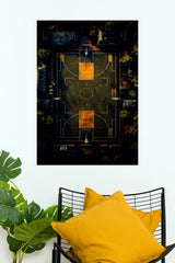 The Court Beneath – Midnight Aerial Basketball Court Wall Poster (Football Poster )