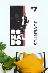 Cristiano Ronaldo Number 7 Juventus Football Wall Poster (Football Poster )
