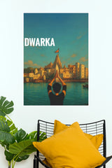 Dwarka Devotion – Dwarkadhish Temple Spiritual Wall Poster (God Poster )