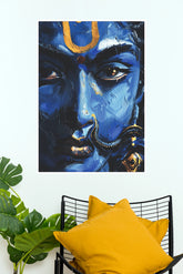 Mahadev Neelkanth – Blue Lord Shiva Serpent Divine Wall Poster (God Poster)
