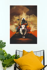 Mahadev Nandi Ride – Divine Shiva Wall Poster (God Poster)