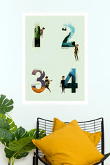 Adventure Game Numbers 1 2 3 4 Wall Art Poster – Cinematic Explorer Gaming Room Decor (Game Poster)