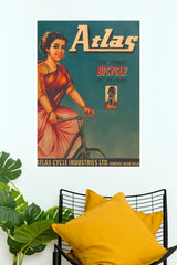 Atlas Vintage Bicycle Advertisement – Retro Indian Wall Poster (Bollywood Poster)