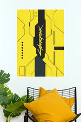 Cyberpunk 2077 Poster | Yellow & Black Futuristic Gaming Wall Art (Game Poster)