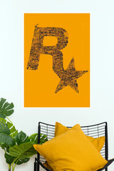Rockstar Games Yellow Symbol Collage Poster (Game Posters)