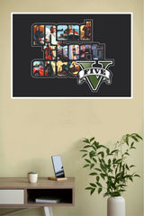 Grand Theft Auto V Collage Logo Wall Art Poster (Game Posters)