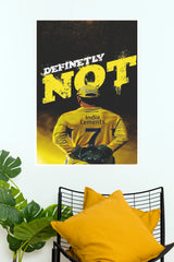 MS Dhoni Definitely Not CSK Jersey No 7 Poster (Cricket Posters)