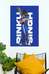 Rinku Singh Team India Finisher Typography Graphic Poster (Cricket Posters)