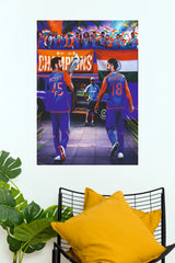 Rohit Sharma and Virat Kohli Champions Stare of a Champion Poster (Cricket Posters)