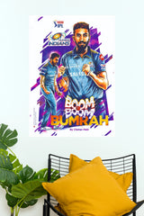 Jasprit Bumrah Mumbai Indians Poster (Cricket Posters)