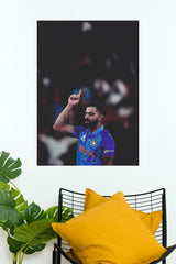 Virat Kohli Celebrating In Blue Poster (Cricket Posters)