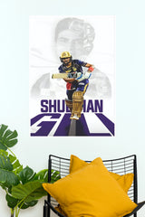 Shubman Gill KKR Typography Poster (Cricket Posters)