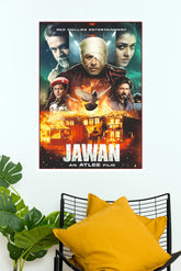 Jawan Firestorm – Bollywood Action Thriller Movie Wall Poster (Bollywood Poster)