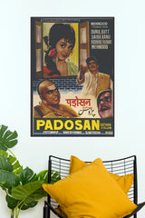 Padosan – Classic Bollywood Comedy Movie Wall Poster (Bollywood Poster)