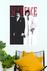 Scarface – Classic Crime Cinema Black & White Wall Poster (Bollywood Poster)