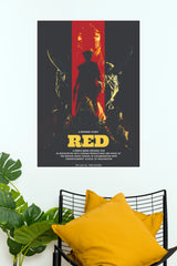 Red A Revenge Story Movie Poster – Dark Cinematic Action Wall Art | Poster Velley (Hollywood Poster)