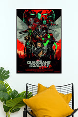 Guardians of the Galaxy Vol. 2 Printed Fabric – Marvel Superhero Movie Poster Design( Hollywood Poster)