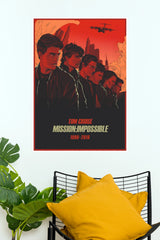Mission Impossible Fallout Vintage Movie Poster – Retro Action Wall Art (Hollywood Poster)