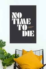 No Time to Die 007 Minimalist Movie Poster – James Bond Wall Art (Hollywood Poster)