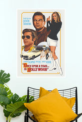 Once Upon a Time in Hollywood Poster – Vintage Movie Wall Art | Quentin Tarantino Cinema Decor(Hollywood Poster)