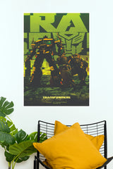 Rise of the Beasts – Optimus Prime & Optimus Primal High-Gloss Neon Green Paper Wall Poster (Hollywood Poster)