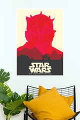 Star Wars: The Phantom Menace Darth Maul Minimalist Paper Wall Poster (Hollywood Poster)