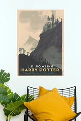 Harry Potter and the Deathly Hallows Part 2 Hogwarts Castle Minimalist Paper Poster (Hollywood Poster)
